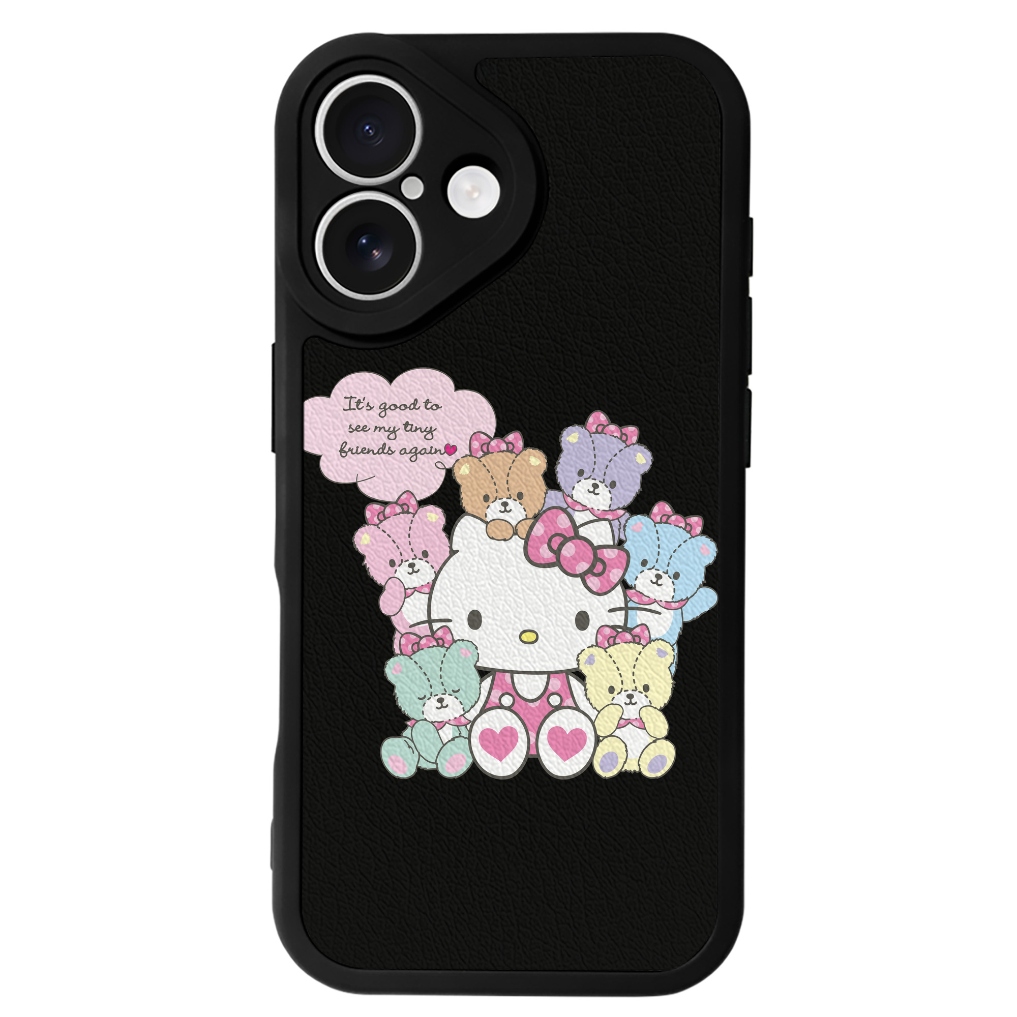 （画像用） Hello Kitty ハローキティ 【iPhone 16シリーズ対応】シリコンスマホケース（レザー調） 材質：シリコン